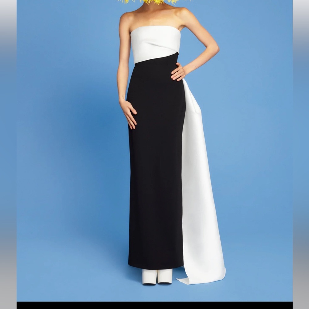 Solace London Kinsley Maxi Dress in Black and Cream